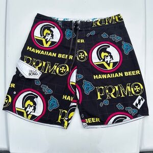 Billabong x Primo Beer Hawaiian Board Shorts Men’s Size 36 XL Special Edition